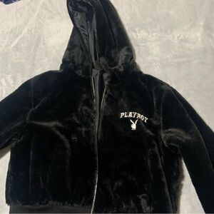 PLAYBOY large fuzzy jacket with hood